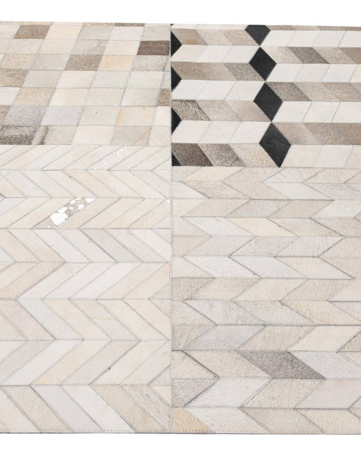 Detail image of  5' 1 x 8' 1 Cowhide - Patchwork Rug