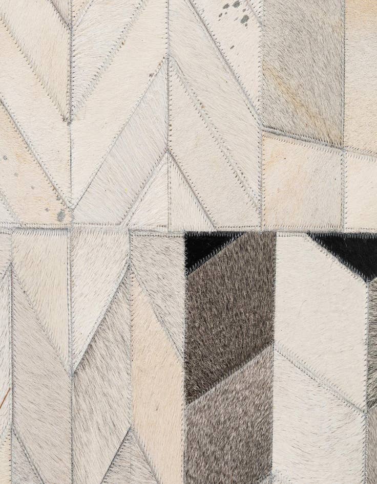 Detail image of  5' 1 x 8' 1 Cowhide - Patchwork Rug