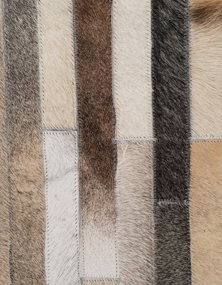 Detail image of  5' x 7' 11 Cowhide - Patchwork Rug