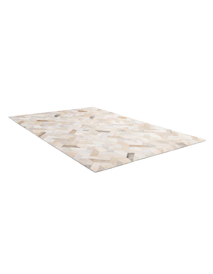 Detail image of  5' 1 x 7' 11 Cowhide - Patchwork Rug