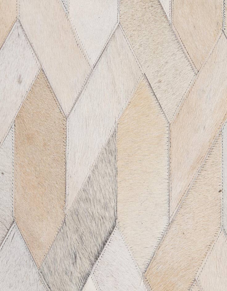 Detail image of  5' 1 x 7' 11 Cowhide - Patchwork Rug