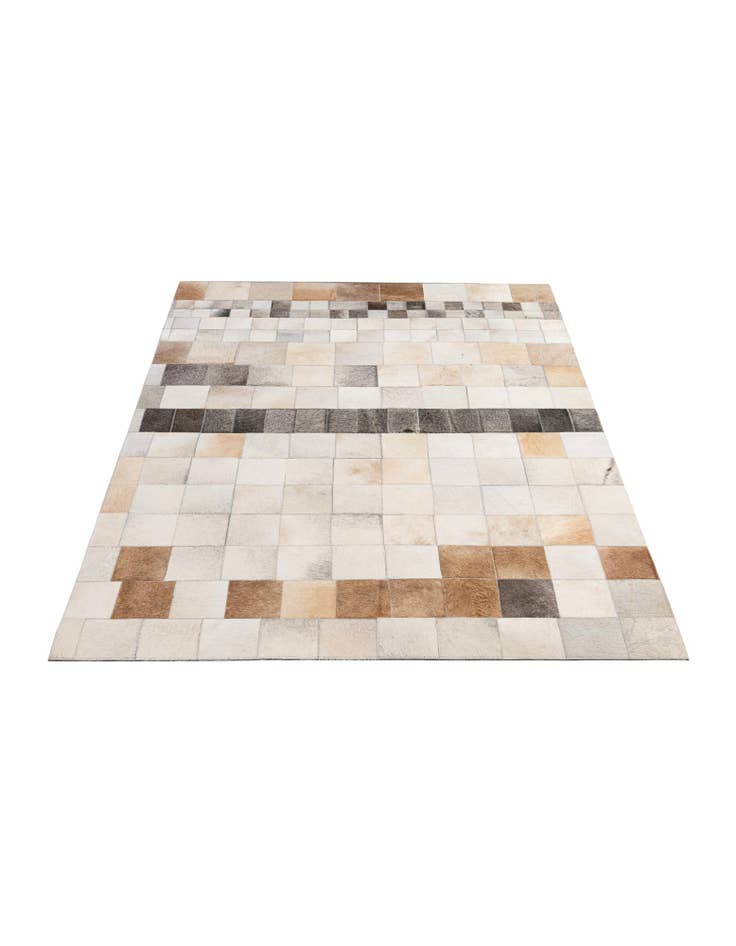 Detail image of  5' 1 x 8' Cowhide - Patchwork Rug
