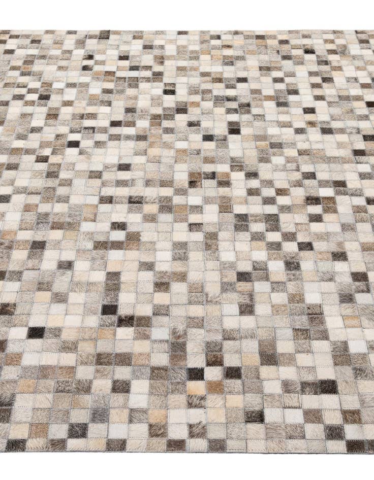 Detail image of  5' 1 x 8' Cowhide - Patchwork Rug