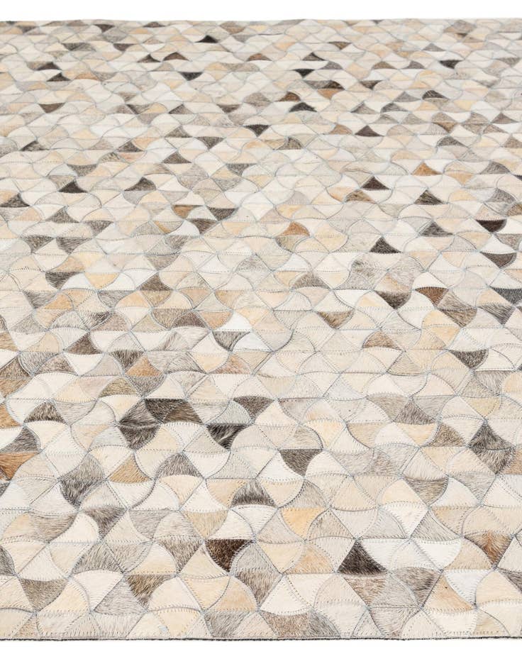 Detail image of  4' 11 x 7' 11 Cowhide - Patchwork Rug