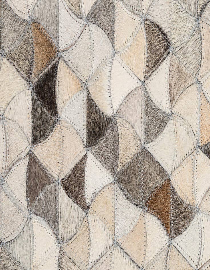 Detail image of  4' 11 x 7' 11 Cowhide - Patchwork Rug
