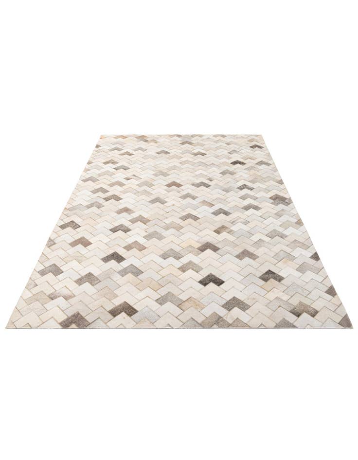 Detail image of  5' 2 x 8' Cowhide - Patchwork Rug