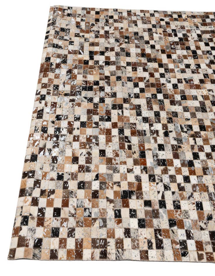 Detail image of  5' x 8' Cowhide - Patchwork Rug