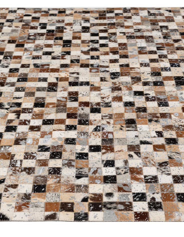 Detail image of  5' x 8' Cowhide - Patchwork Rug