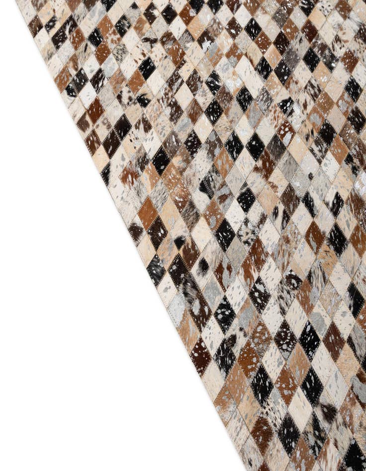 Detail image of  5' x 8' Cowhide - Patchwork Rug