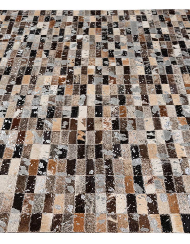 Detail image of  5' x 7' 11 Cowhide - Patchwork Rug