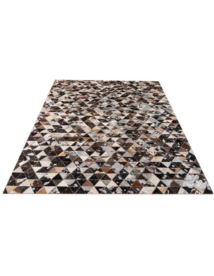 Detail image of  4' 11 x 8' Cowhide - Patchwork Rug