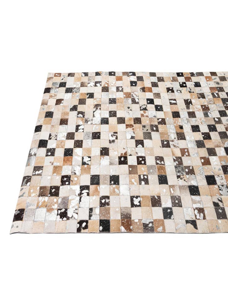 Detail image of  5' x 8' Cowhide - Patchwork Rug