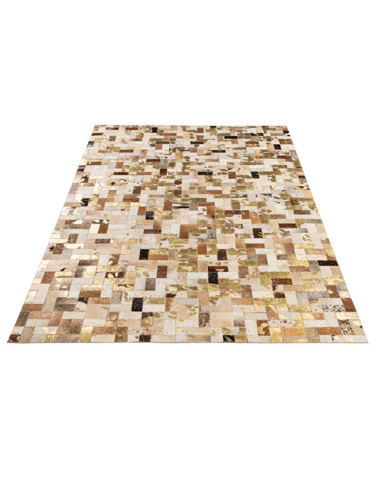 Detail image of  5' 1 x 8' 1 Cowhide - Patchwork Rug