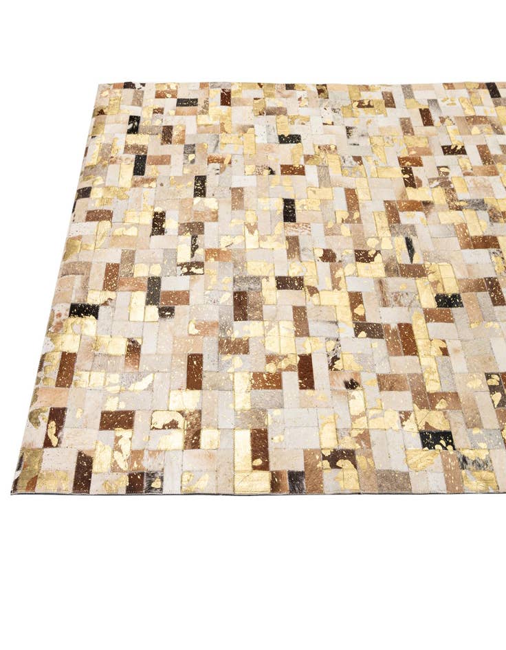 Detail image of  5' 1 x 8' 1 Cowhide - Patchwork Rug