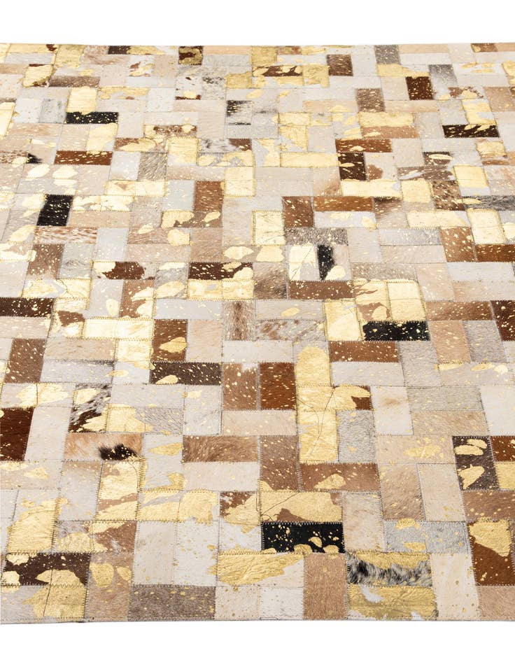Detail image of  5' 1 x 8' 1 Cowhide - Patchwork Rug