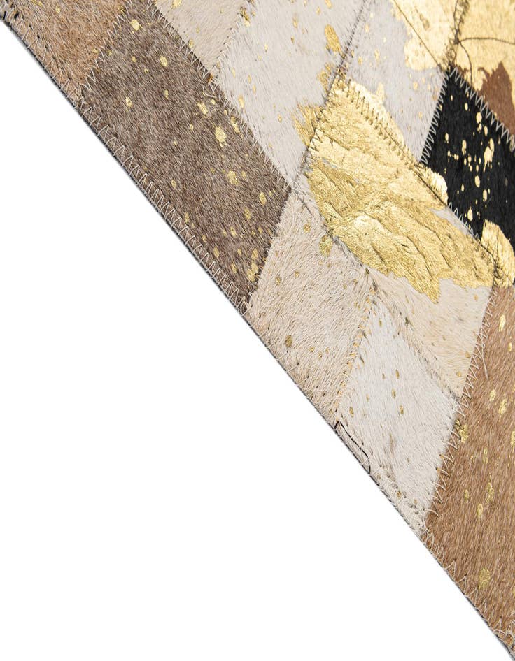 Detail image of  5' 1 x 8' 1 Cowhide - Patchwork Rug
