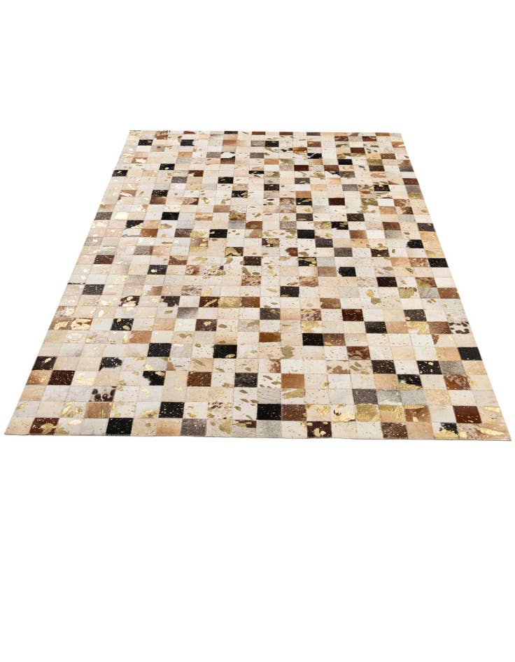 Detail image of  5' 1 x 8' Cowhide - Patchwork Rug
