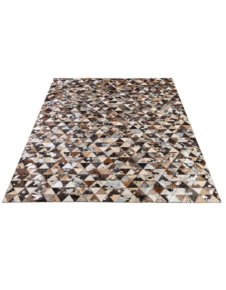 Detail image of  5' 1 x 7' 9 Cowhide - Patchwork Rug