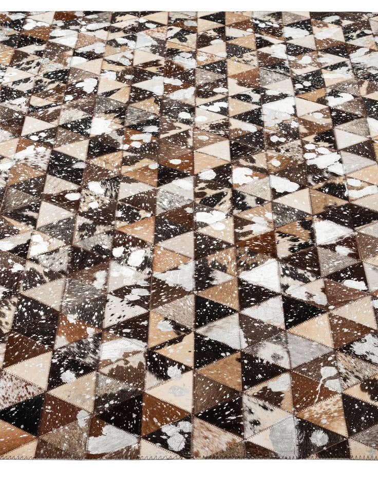 Detail image of  5' 1 x 7' 9 Cowhide - Patchwork Rug