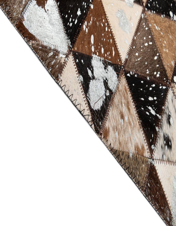 Detail image of  5' 1 x 7' 9 Cowhide - Patchwork Rug