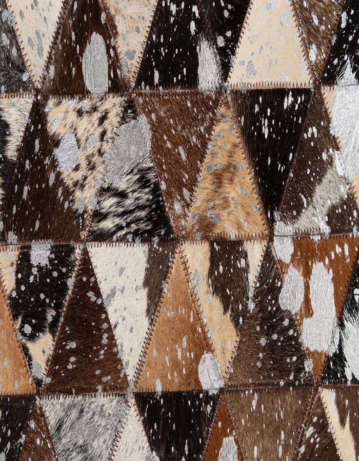 Detail image of  5' 1 x 7' 9 Cowhide - Patchwork Rug