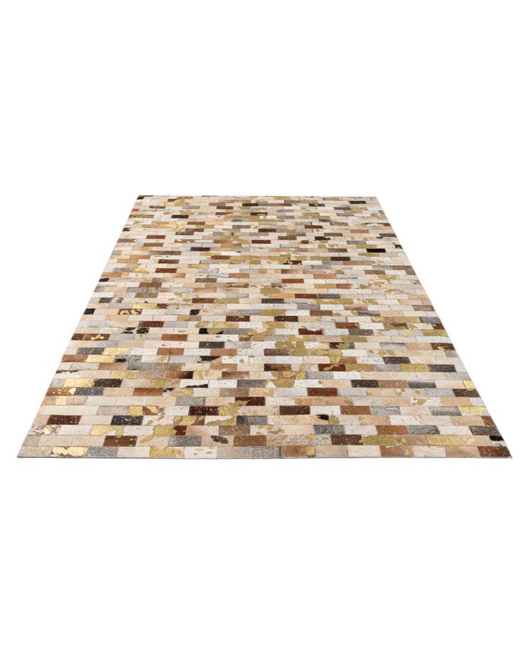 Detail image of  5' x 7' 11 Cowhide - Patchwork Rug