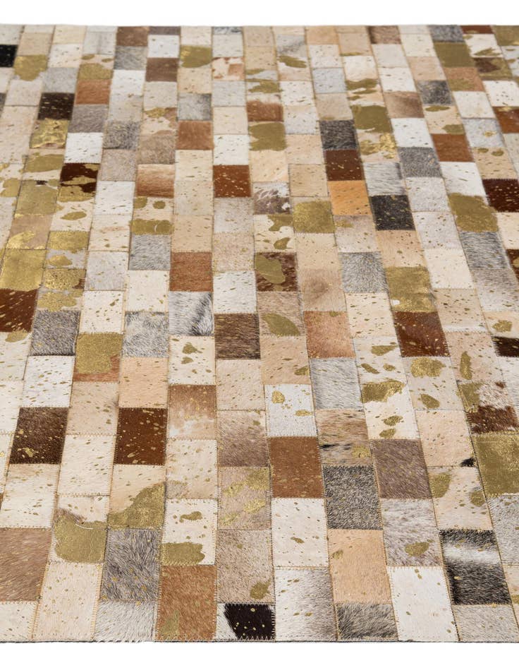 Detail image of  5' x 7' 11 Cowhide - Patchwork Rug