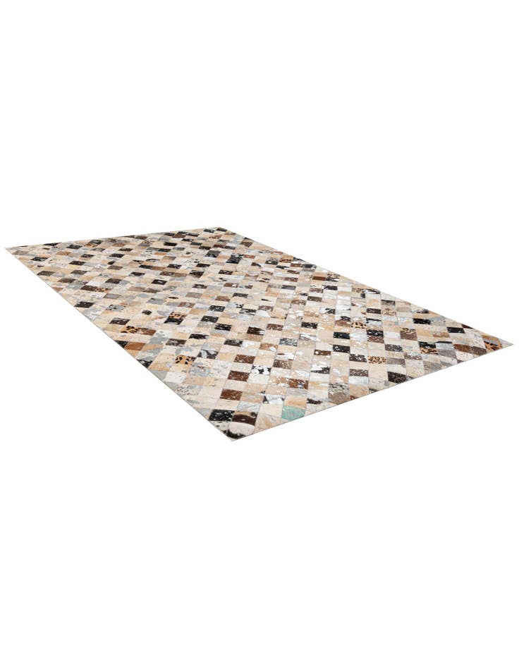 Detail image of  5' 1 x 8' Cowhide - Patchwork Rug