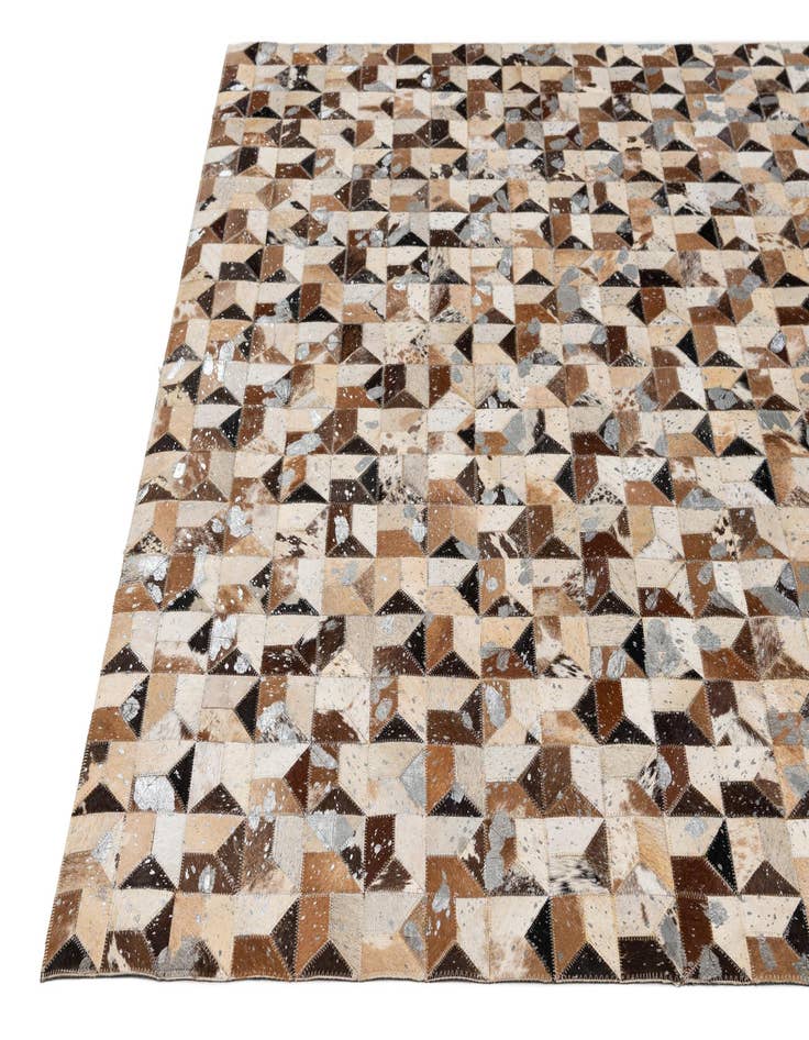 Detail image of  5' 1 x 8' Cowhide - Patchwork Rug