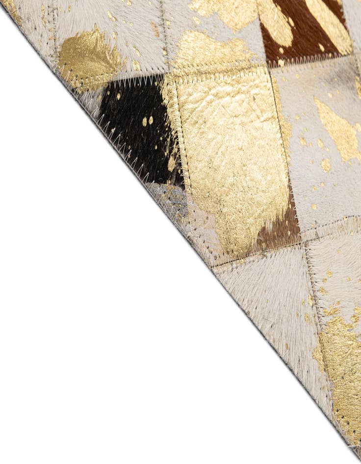 Detail image of  5' x 7' 9 Cowhide - Patchwork Rug