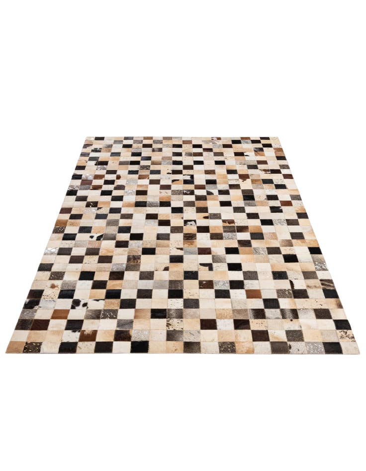 Detail image of  5' 1 x 8' Cowhide - Patchwork Rug