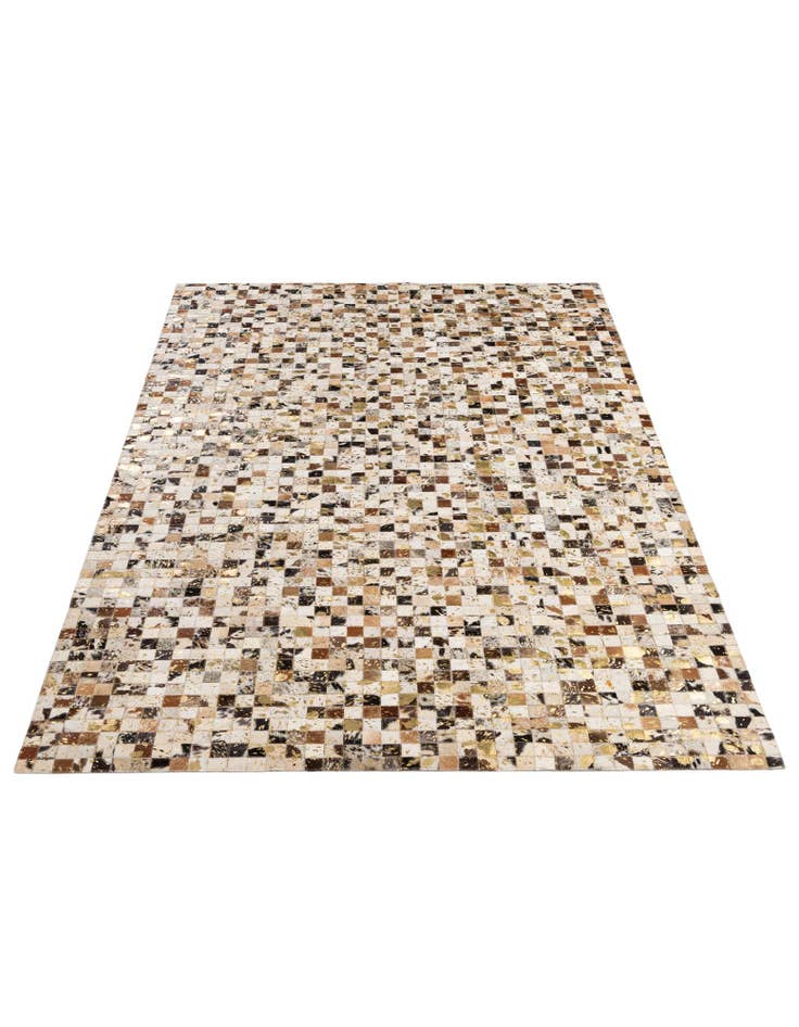 Detail image of  5' 1 x 8' Cowhide - Patchwork Rug