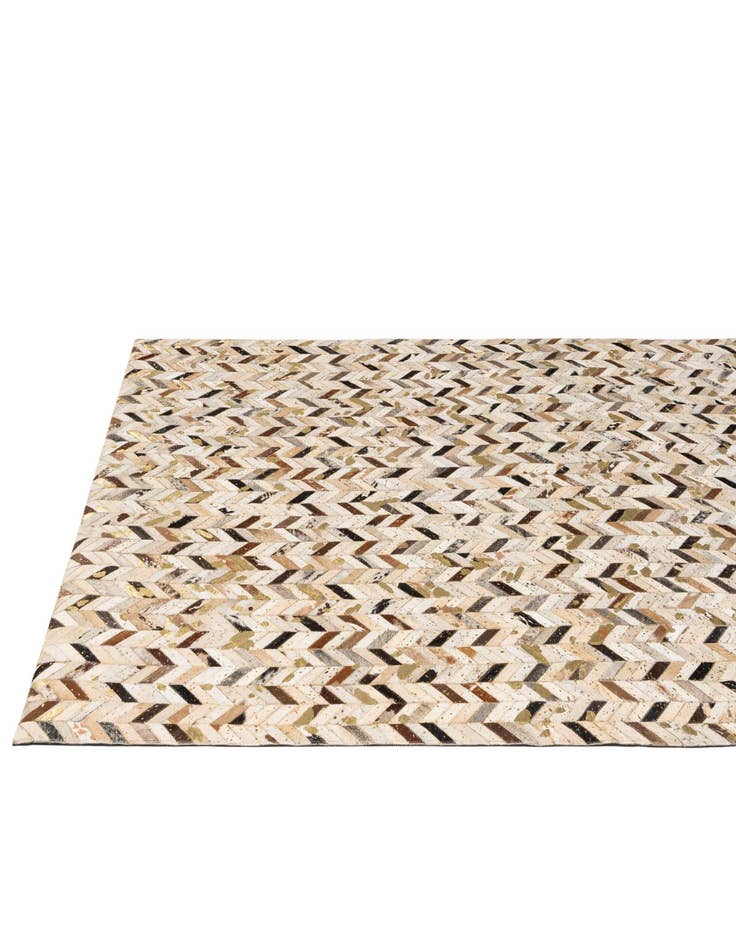 Detail image of  5' 2 x 8' Cowhide - Patchwork Rug