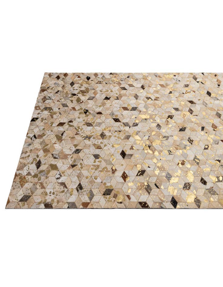 Detail image of  5' 3 x 8' 1 Cowhide - Patchwork Rug