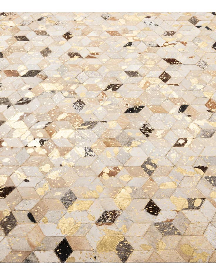 Detail image of  5' 3 x 8' 1 Cowhide - Patchwork Rug