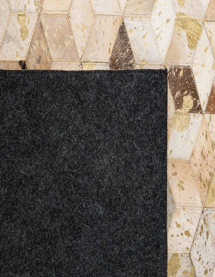 Detail image of  5' 3 x 8' 1 Cowhide - Patchwork Rug
