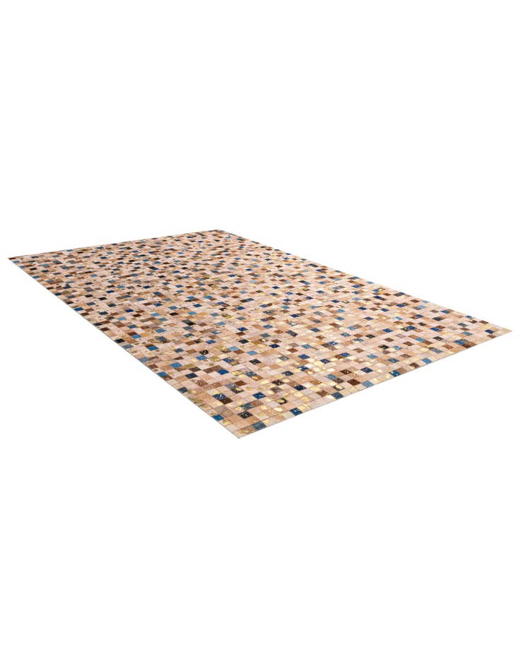 Detail image of  5' 1 x 7' 11 Cowhide - Patchwork Rug