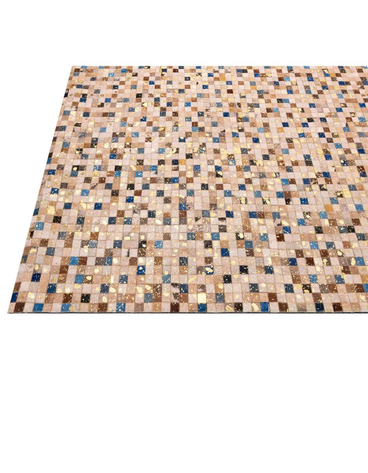 Detail image of  5' 1 x 7' 11 Cowhide - Patchwork Rug