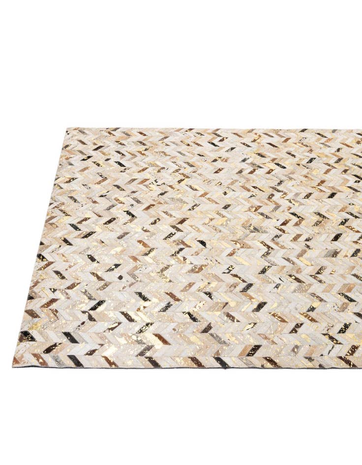 Detail image of  5' 2 x 7' 11 Cowhide - Patchwork Rug