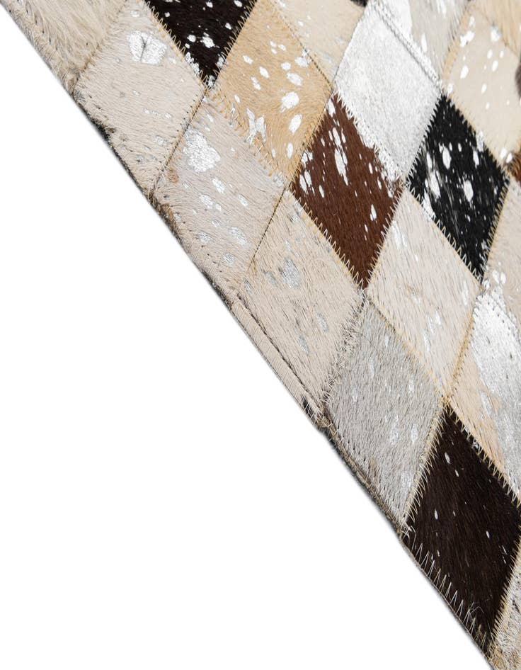 Detail image of  5' x 7' 11 Cowhide - Patchwork Rug
