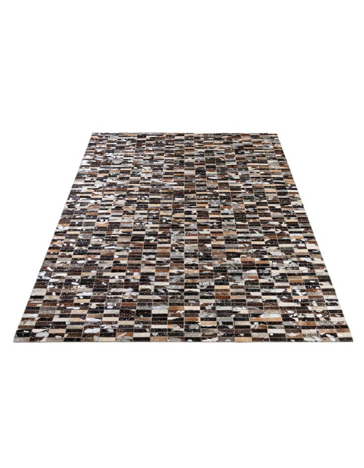 Detail image of  5' 2 x 7' 11 Cowhide - Patchwork Rug