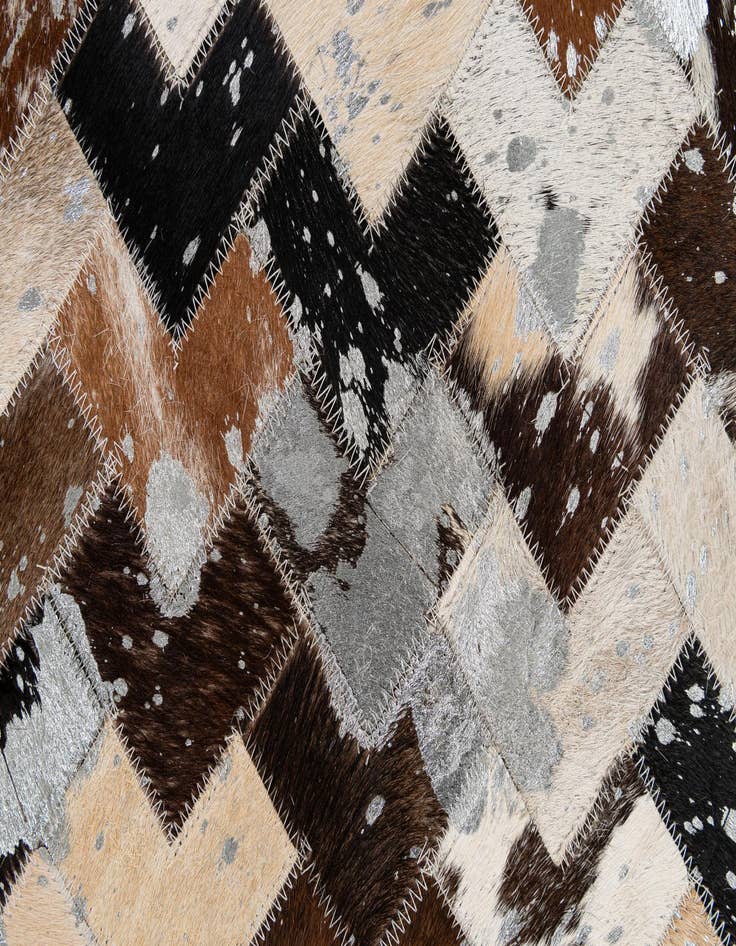 Detail image of  5' x 7' 11 Cowhide - Patchwork Rug