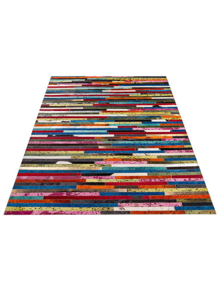 Detail image of  5' 1 x 8' 2 Cowhide - Patchwork Rug