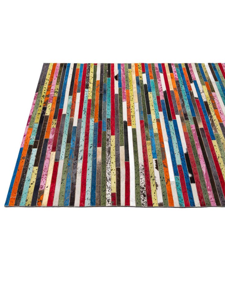 Detail image of  5' 1 x 8' 2 Cowhide - Patchwork Rug