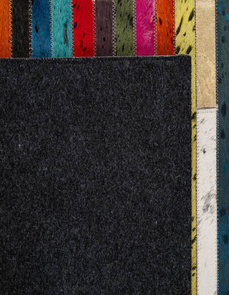 Detail image of  5' 1 x 8' 2 Cowhide - Patchwork Rug