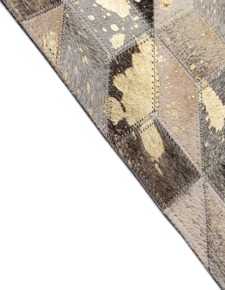 Detail image of  5' 1 x 8' 1 Cowhide - Patchwork Rug