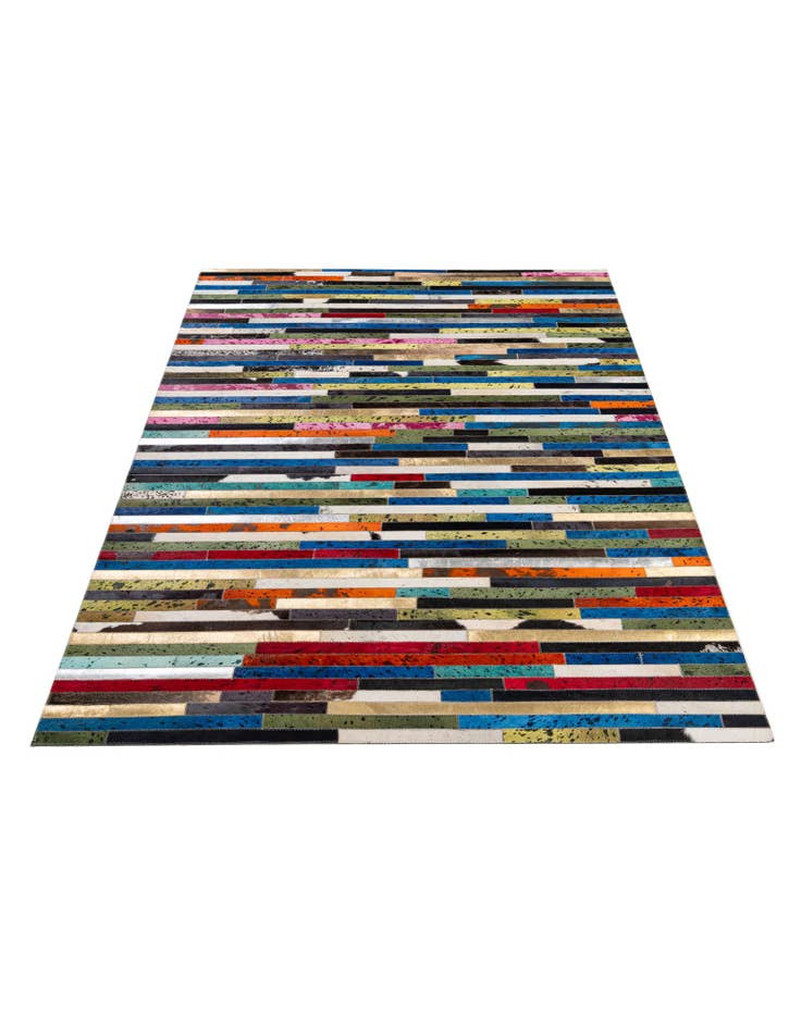 Detail image of  5' 1 x 7' 11 Cowhide - Patchwork Rug