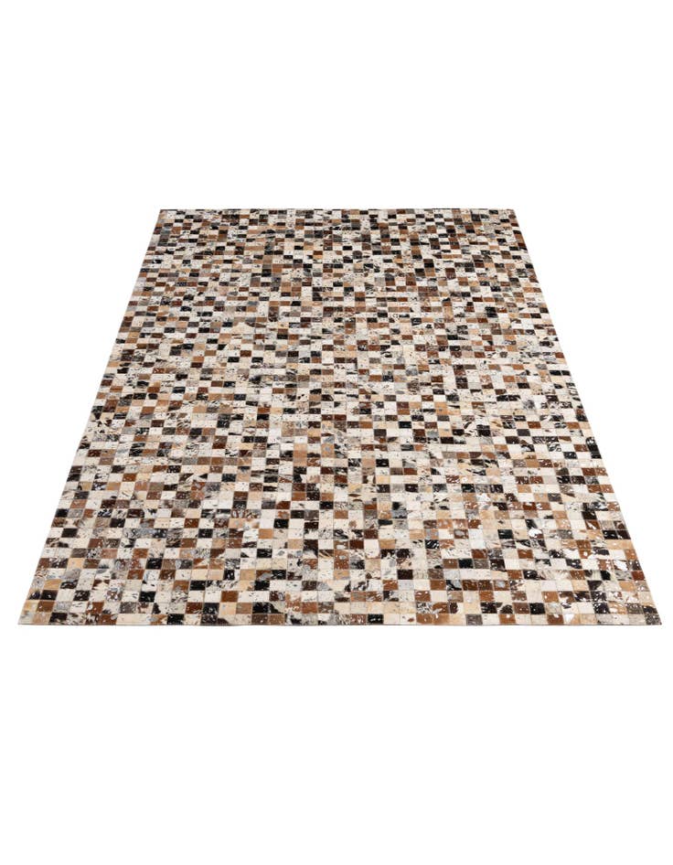 Detail image of  4' 11 x 8' Cowhide - Patchwork Rug