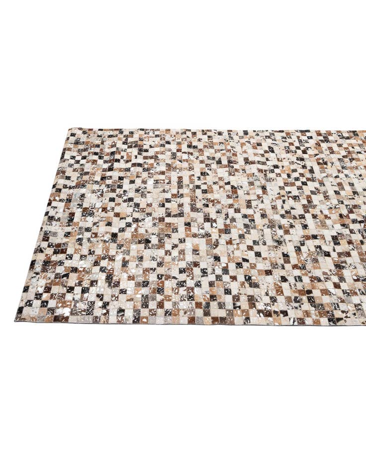 Detail image of  4' 11 x 8' Cowhide - Patchwork Rug