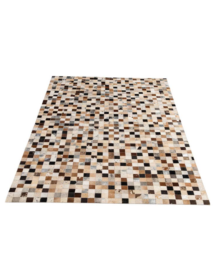 Detail image of  5' 1 x 7' 11 Cowhide - Patchwork Rug
